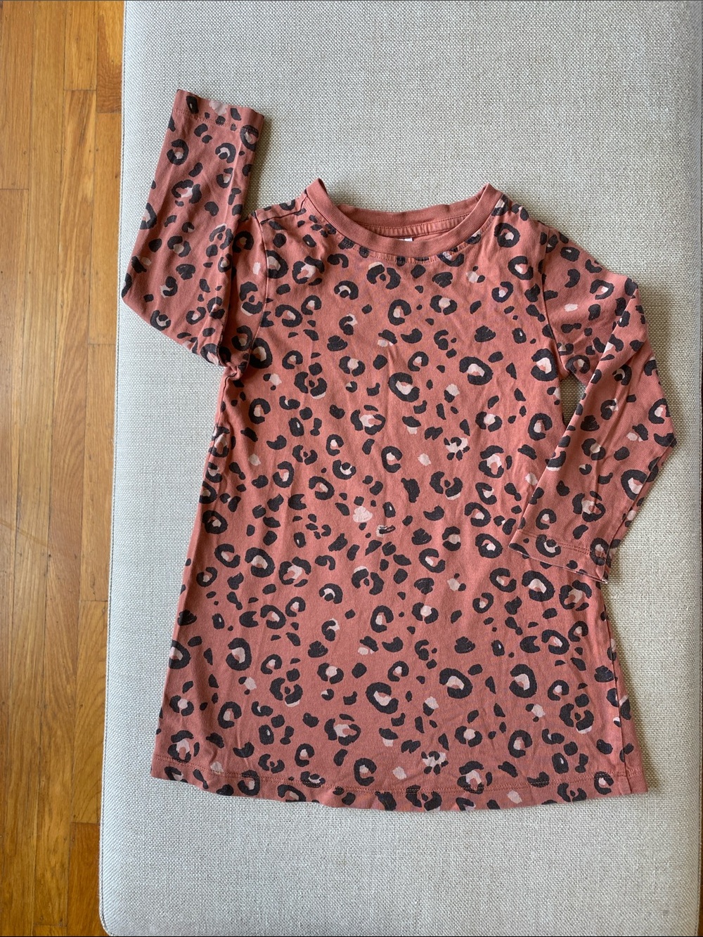 Hanna Andersson Rust Leopard Print Shirt Dress